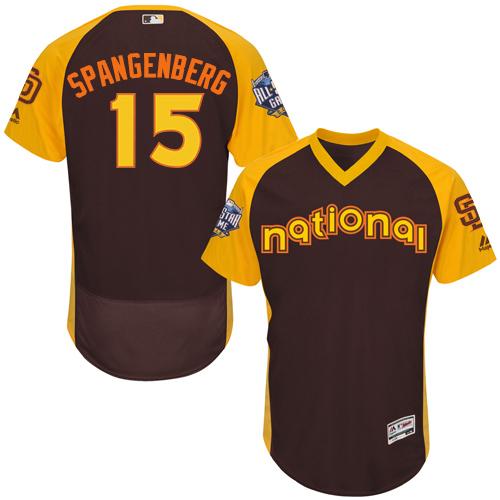 Padres #15 Cory Spangenberg Brown Flexbase Authentic Collection 2016 All-Star National League Stitched MLB Jersey
